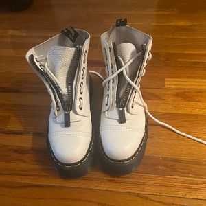 Dr. Marten White Sinclair Platform boots